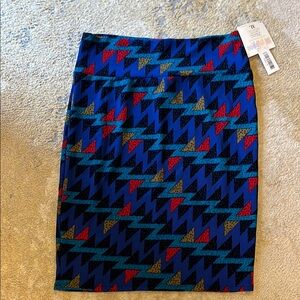 Colorful Geometric Pattern Skirt Lularoe xl Bnwt Cassie style